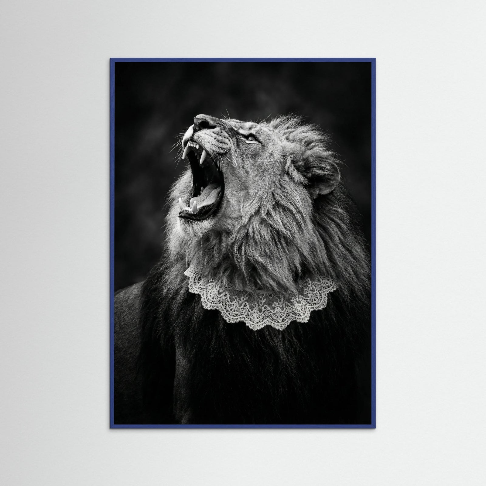 Blue Wood Feline Roar