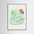 Blue Wood Feline Silhouette Stretch