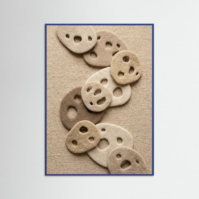 Blue Wood Felted Contour Study