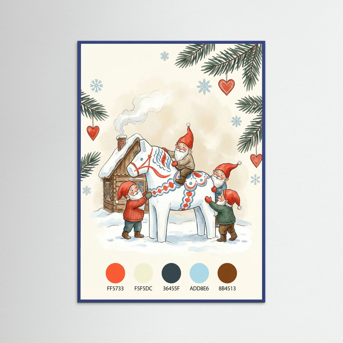 Blue Wood Festive Dala Ride