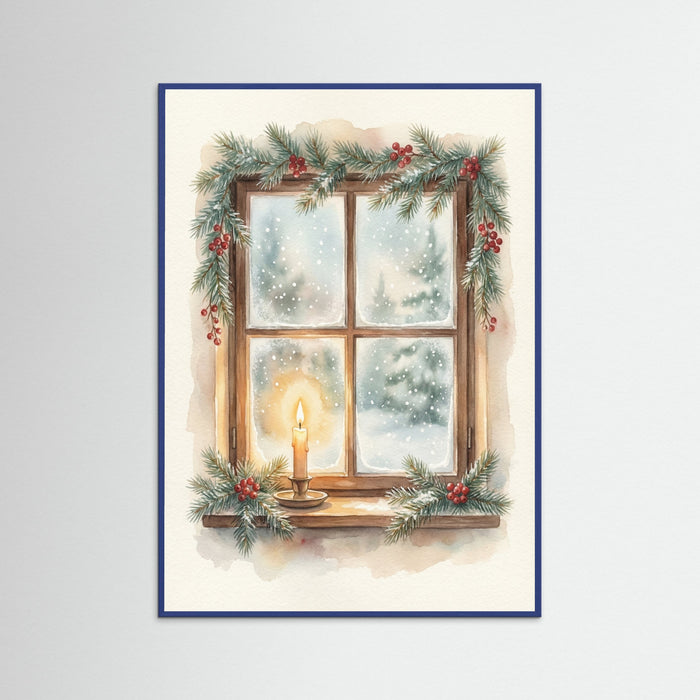 Blue Wood Festive Lantern