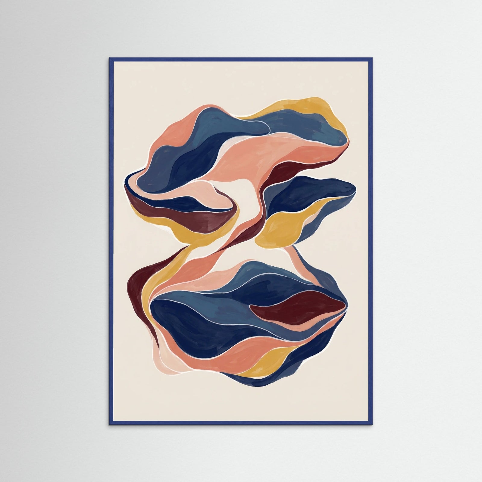 Blue Wood Figural Currents