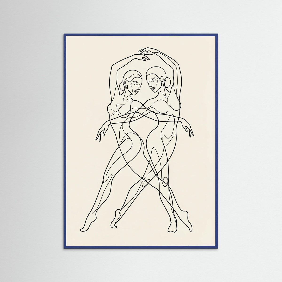 Blue Wood Figurative Assemblage