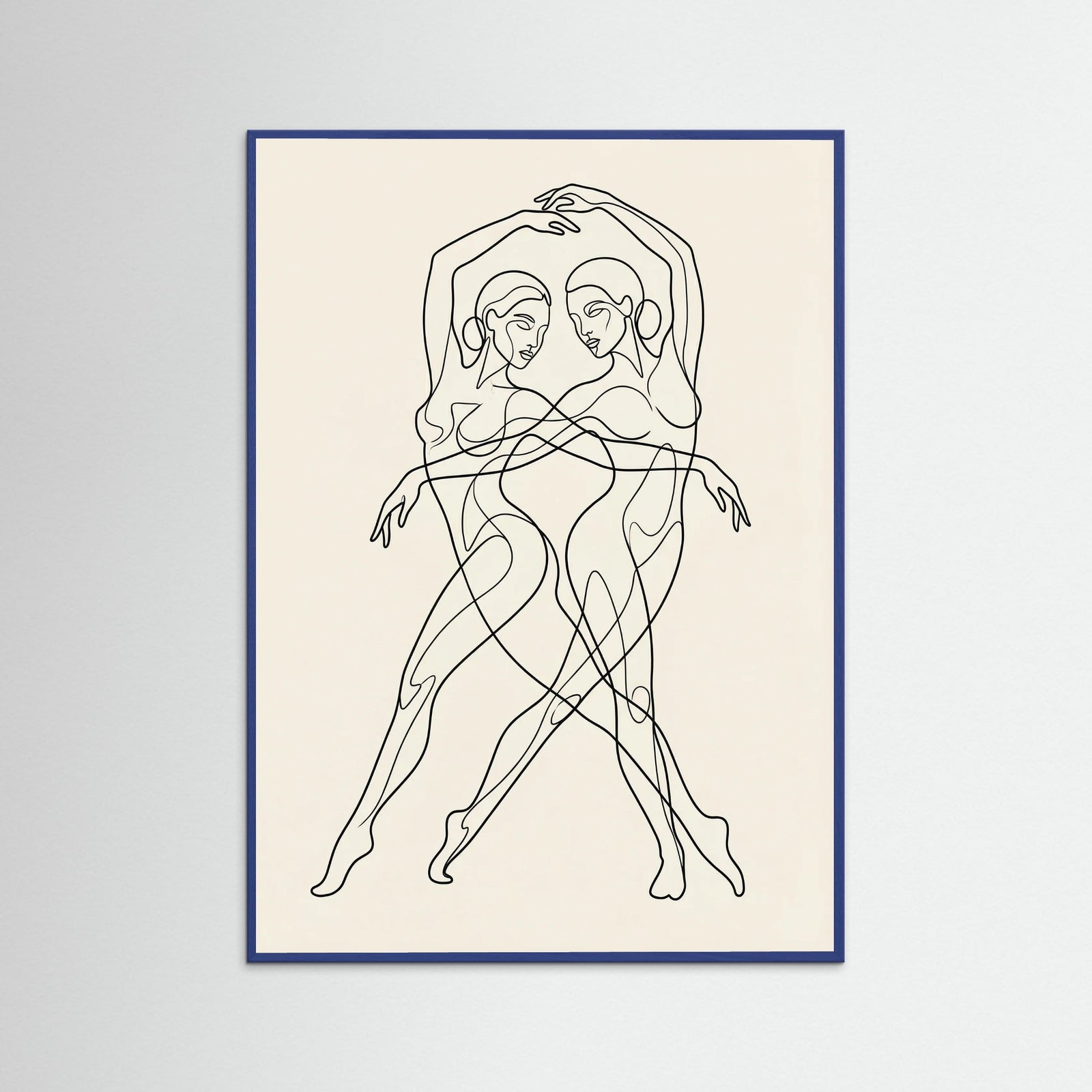 Blue Wood Figurative Assemblage