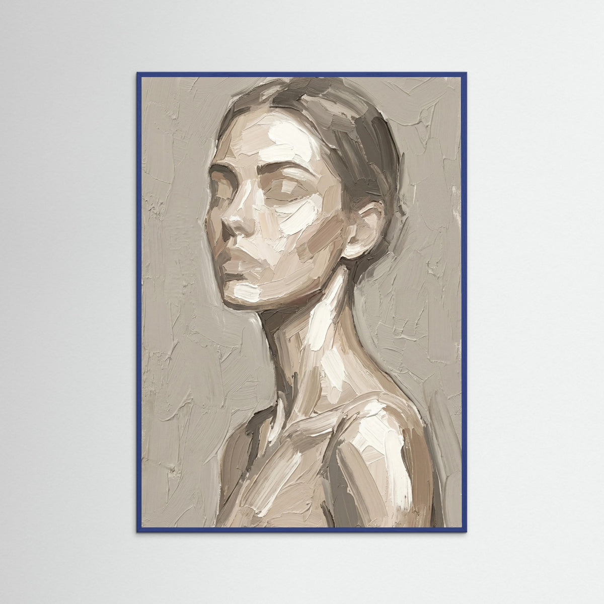 Blue Wood Figurative Contour