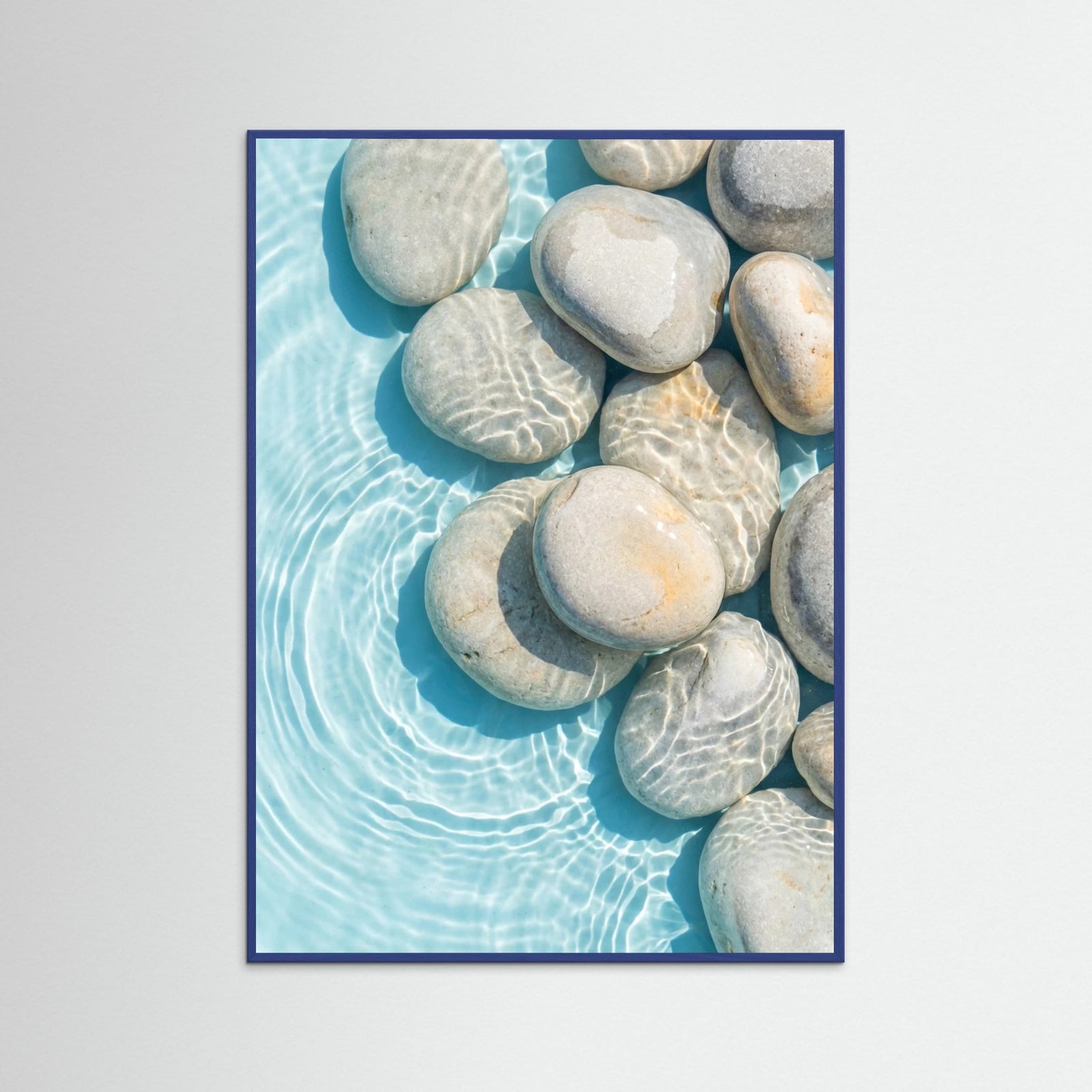 Blue Wood Floating Petals