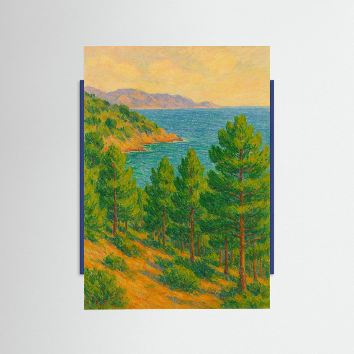 Blue Wood Floral Dance Hues