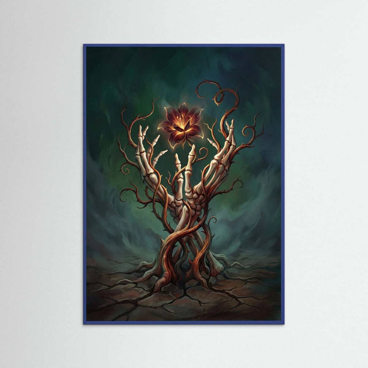 Blue Wood Floral Enigma Blue