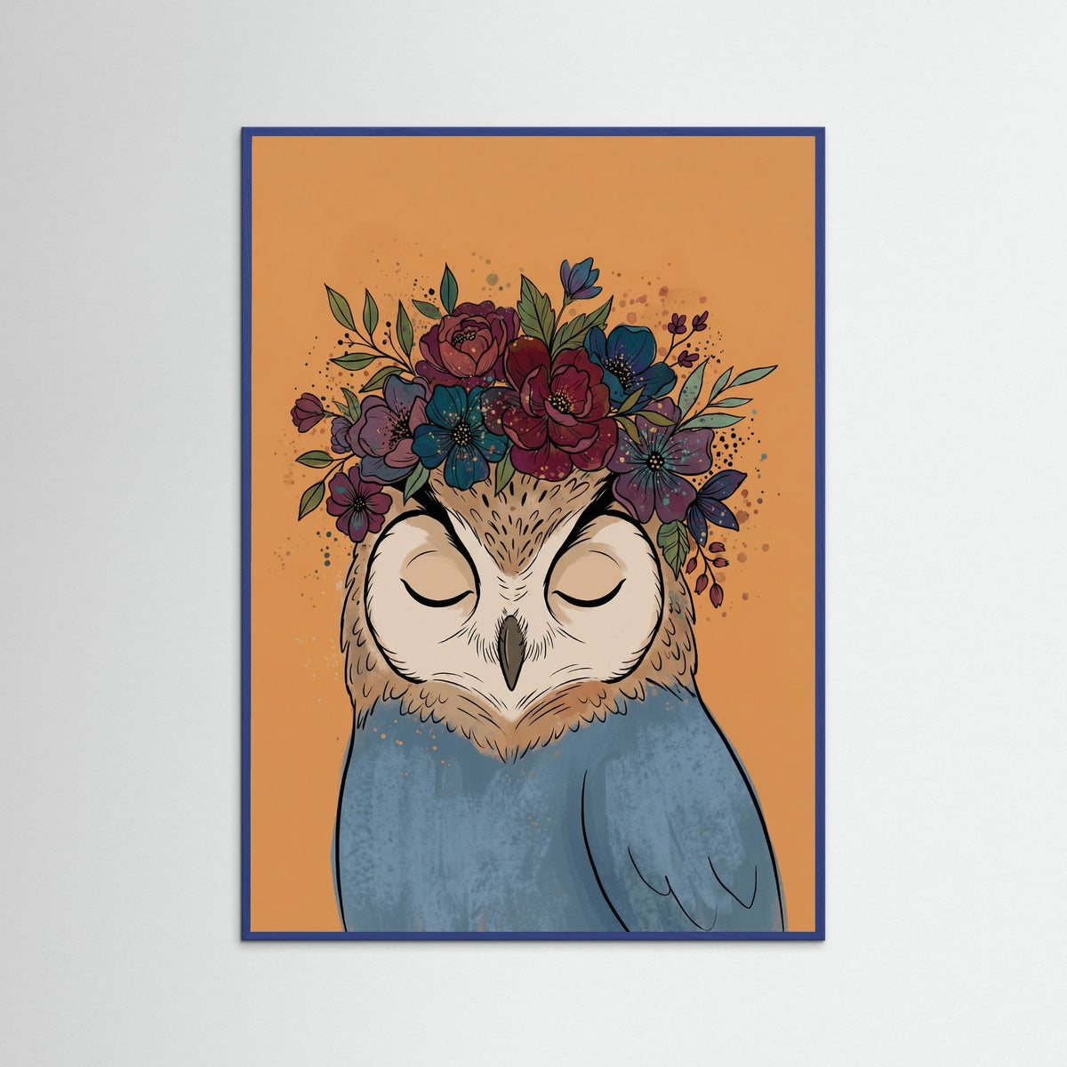 Blue Wood Floral Enigma