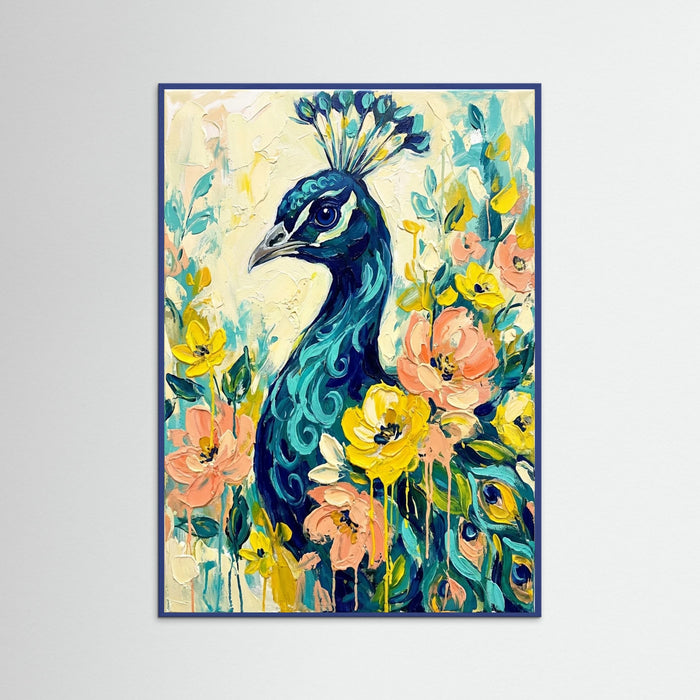 Blue Wood Floral Gaze