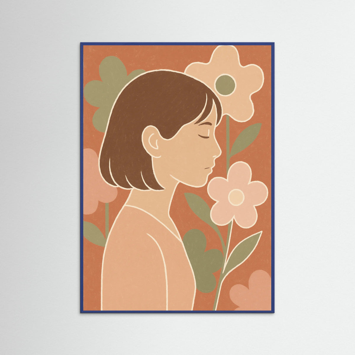 Blue Wood Floral Glee