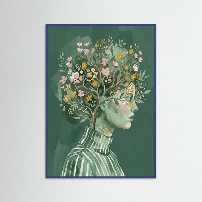 Blue Wood Floral Mindscape