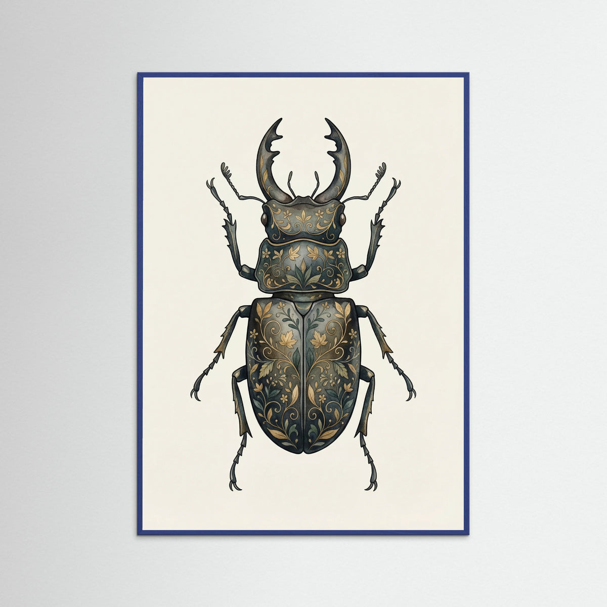 Blue Wood Floral Moth Specimen