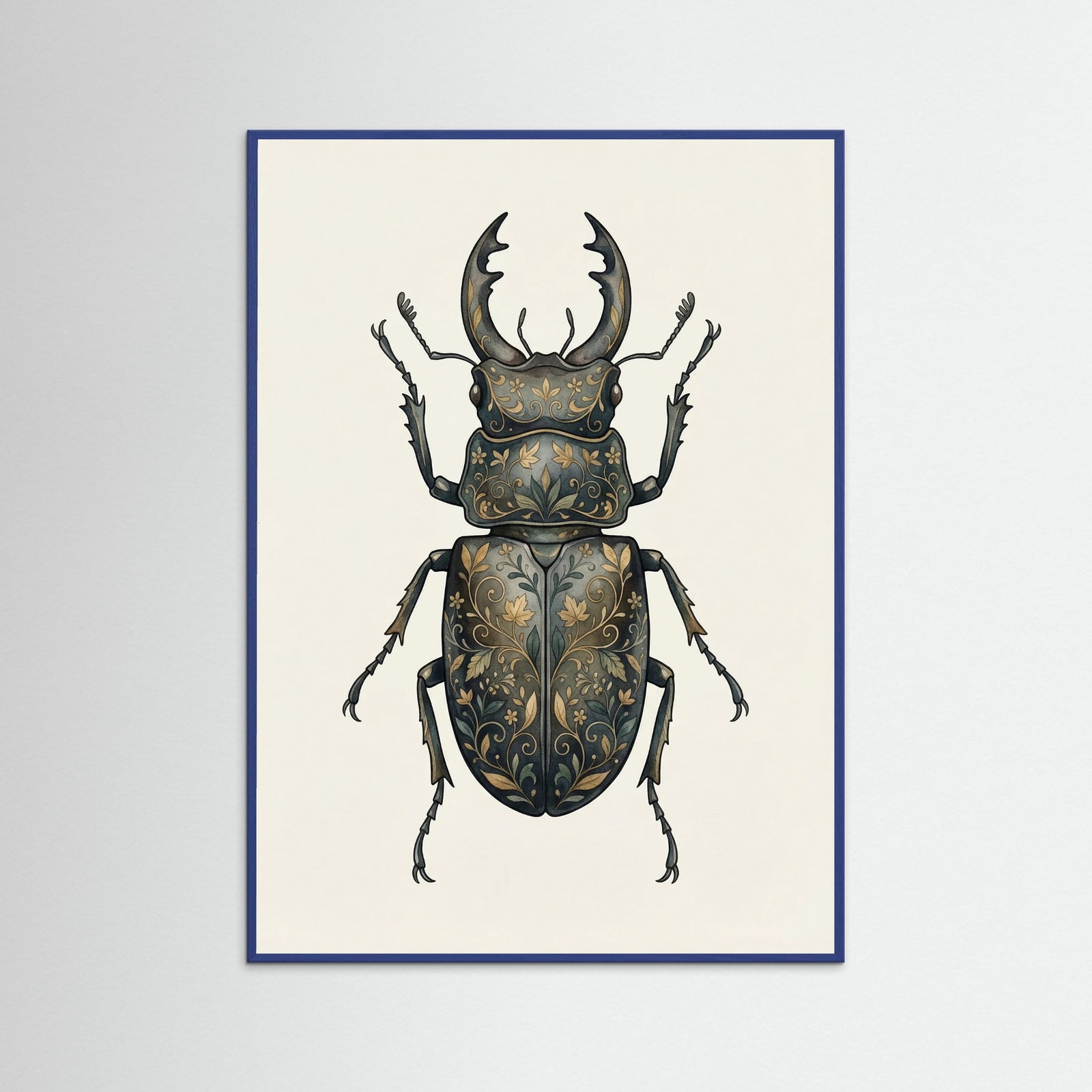 Blue Wood Floral Moth Specimen