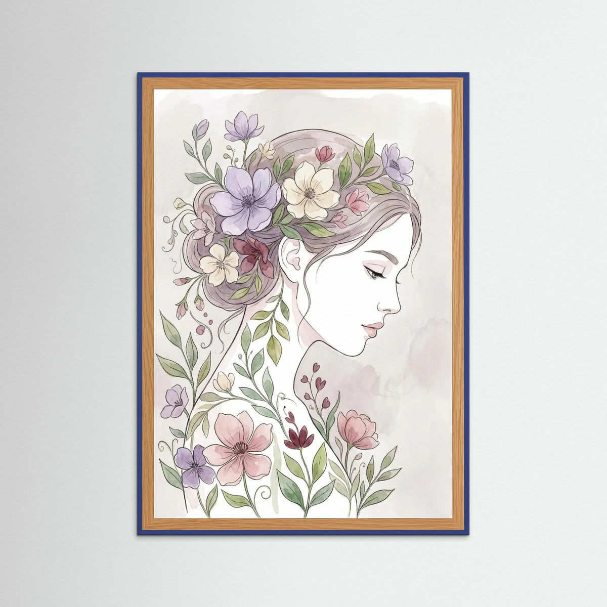 Blue Wood Floral Muse