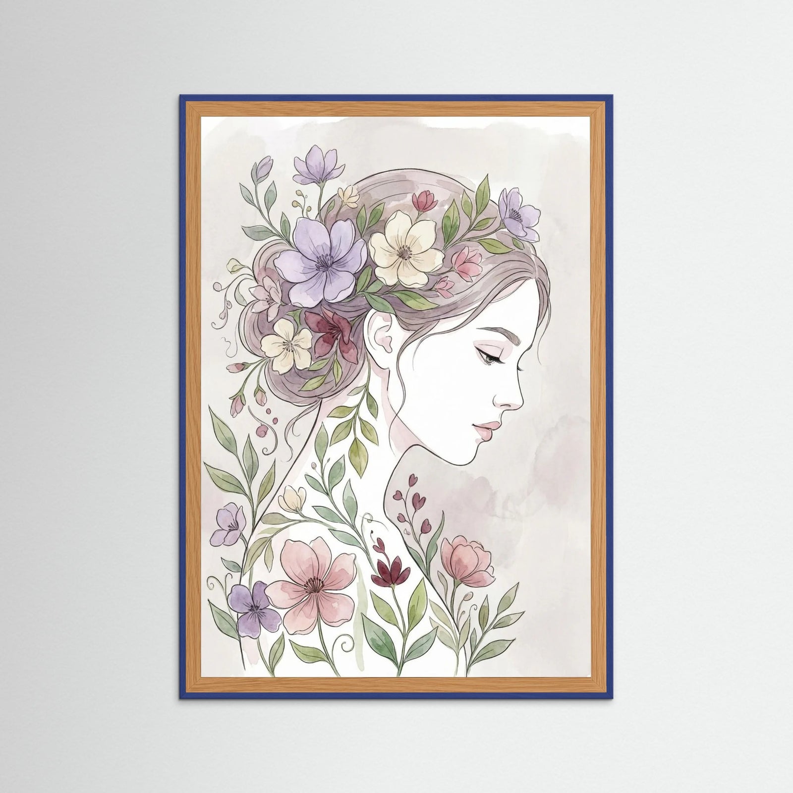 Blue Wood Floral Muse
