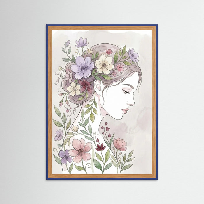 Blue Wood Floral Muse
