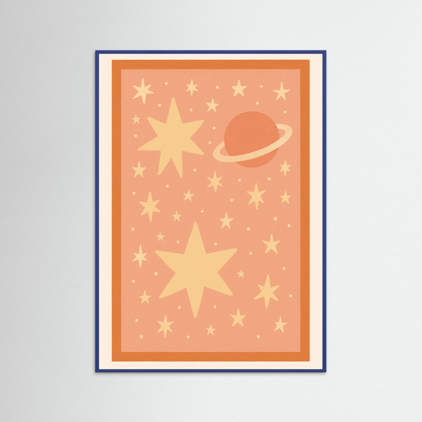 Blue Wood Floral Pastel