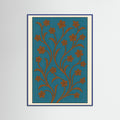 Blue Wood Floral Patterns