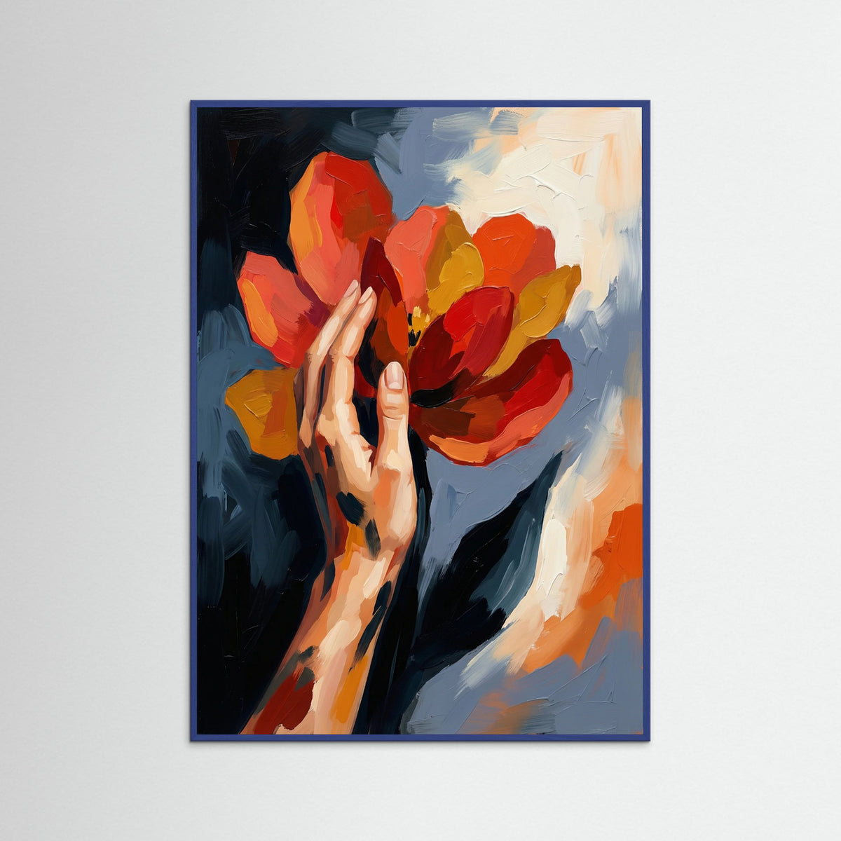 Blue Wood Floral Reverie