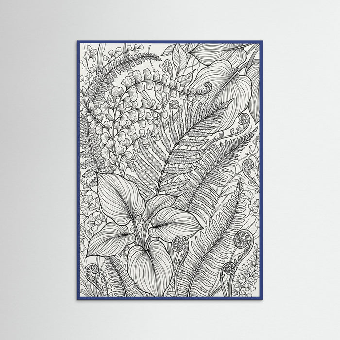 Blue Wood Floral Rhythm