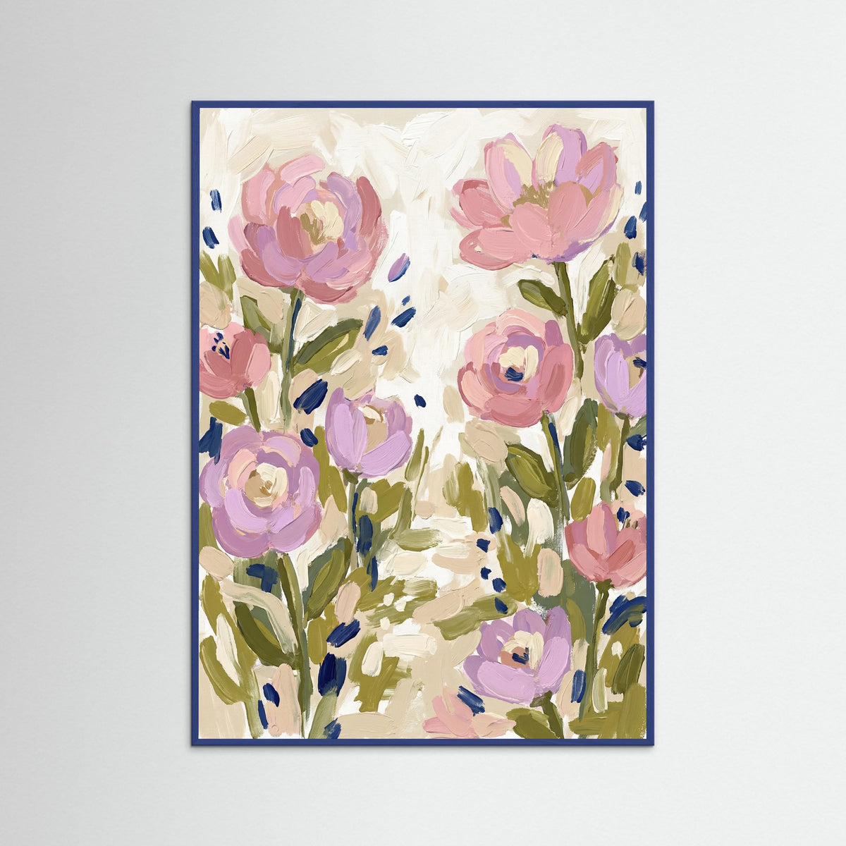 Blue Wood Floral Whimsy