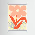 Blue Wood Flowers Composition 1 Poster