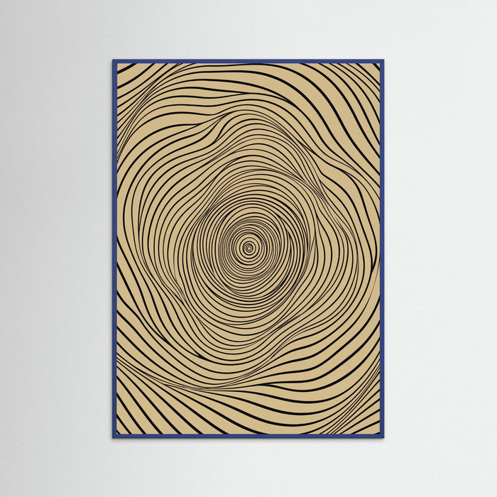Blue Wood Flowing Abstraction
