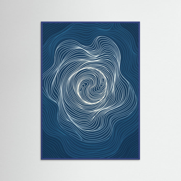 Blue Wood Flowing Contours