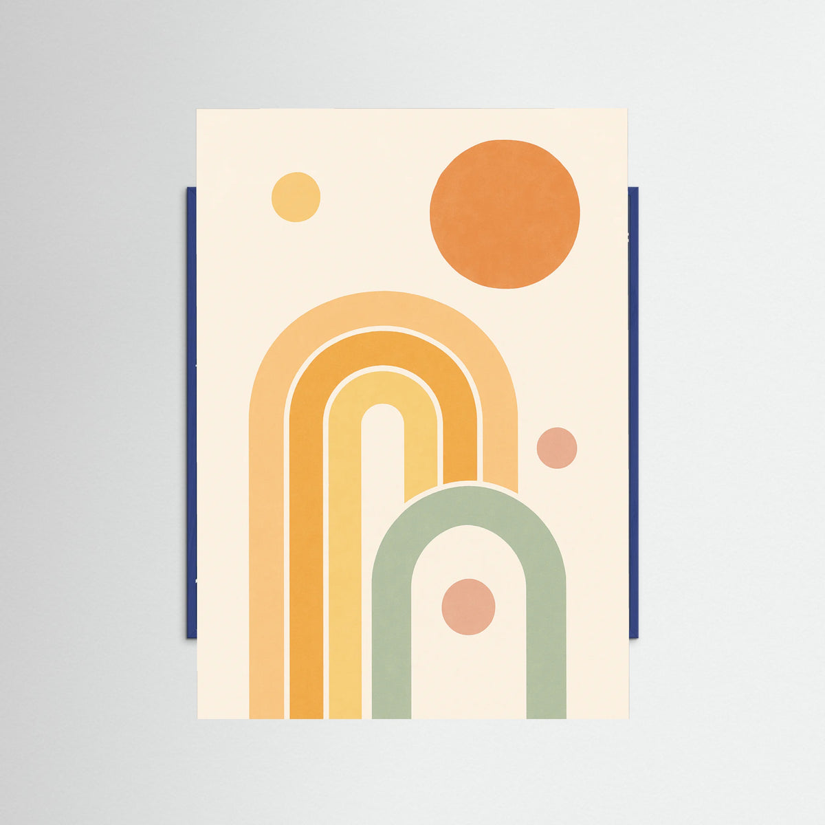 Blue Wood Flowing Curves