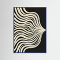 Blue Wood Fluid Contours