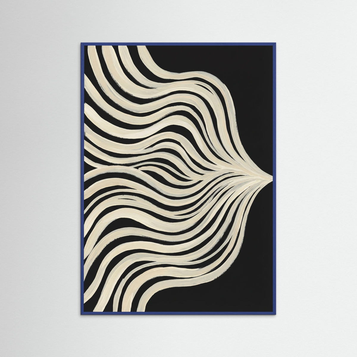 Blue Wood Fluid Contours