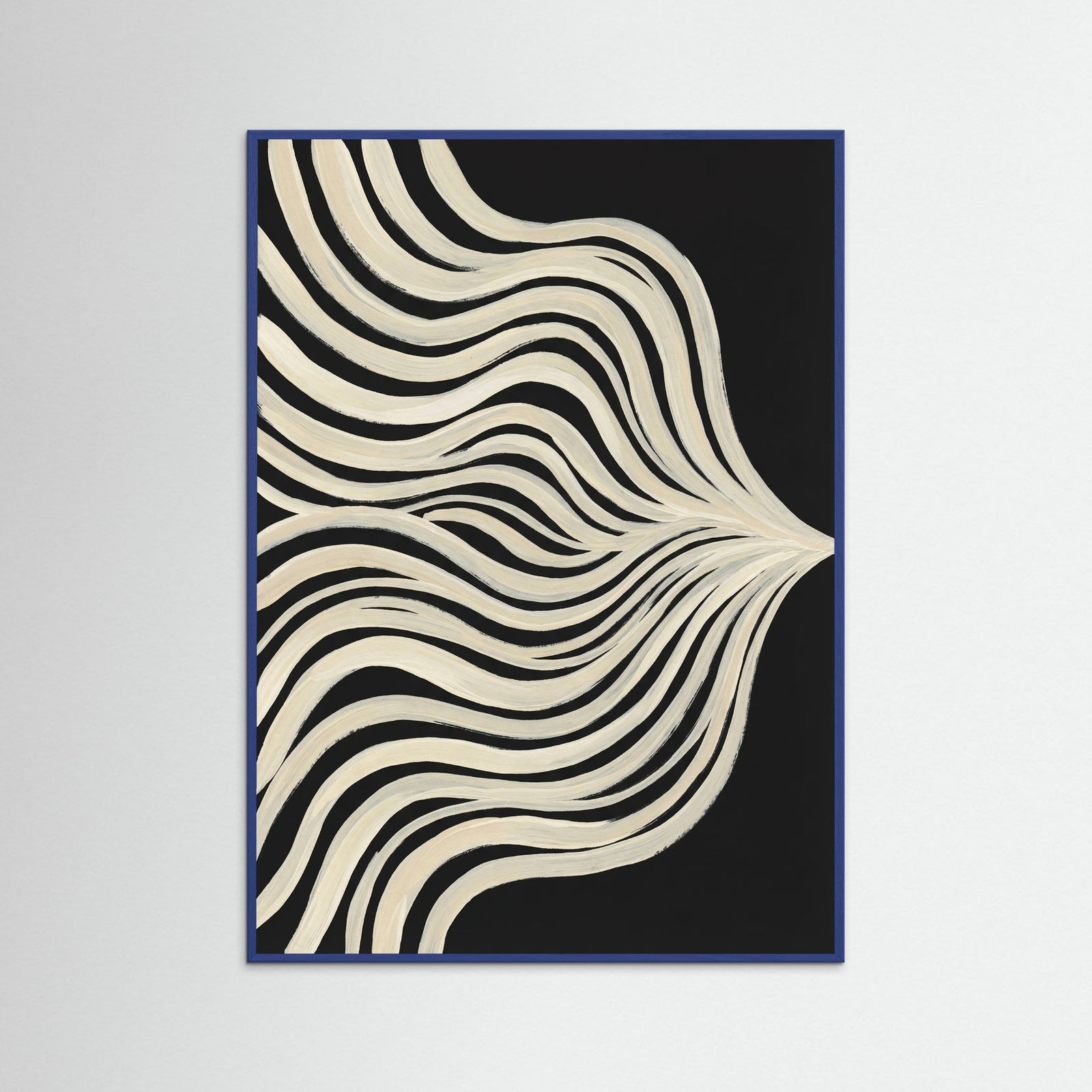 Blue Wood Fluid Contours