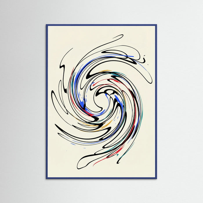 Blue Wood Fluid Contours