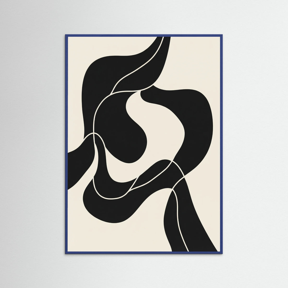 Blue Wood Fluid Forms Black