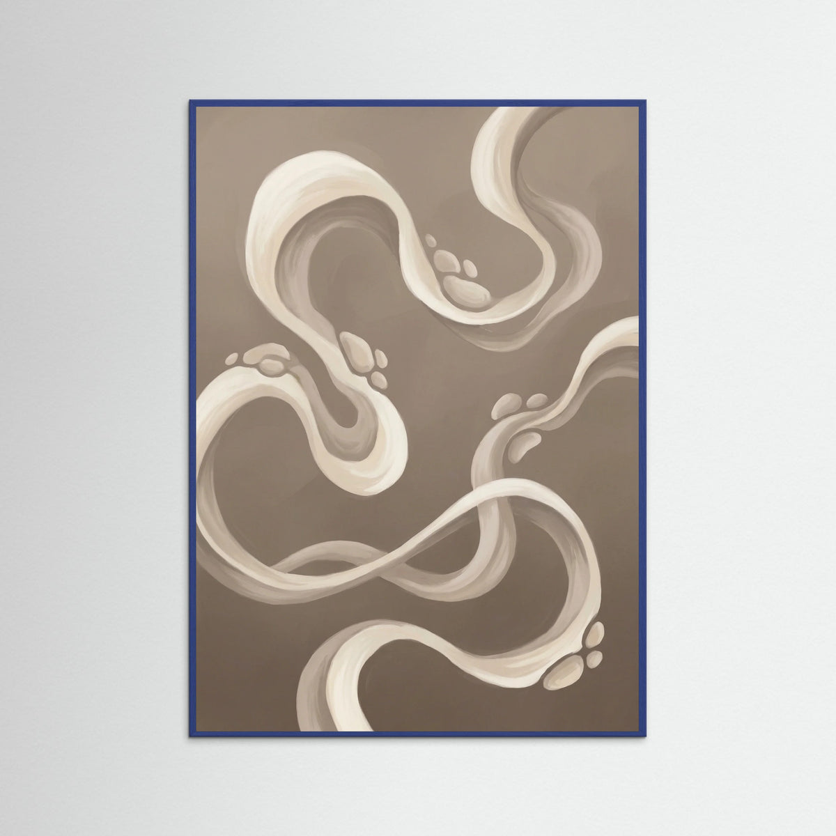 Blue Wood Fluid Forms