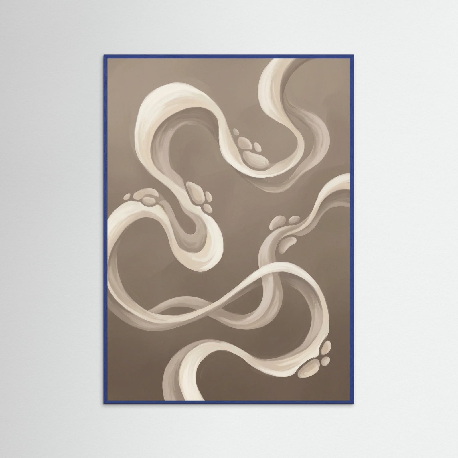 Blue Wood Fluid Forms