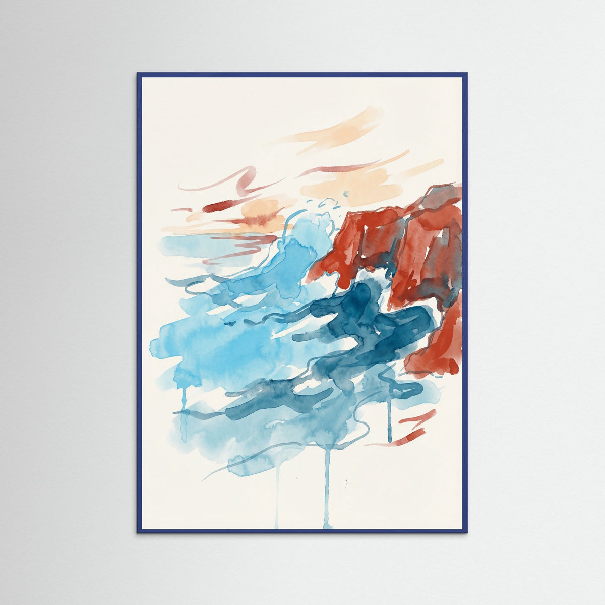 Blue Wood Fluid Nude Study