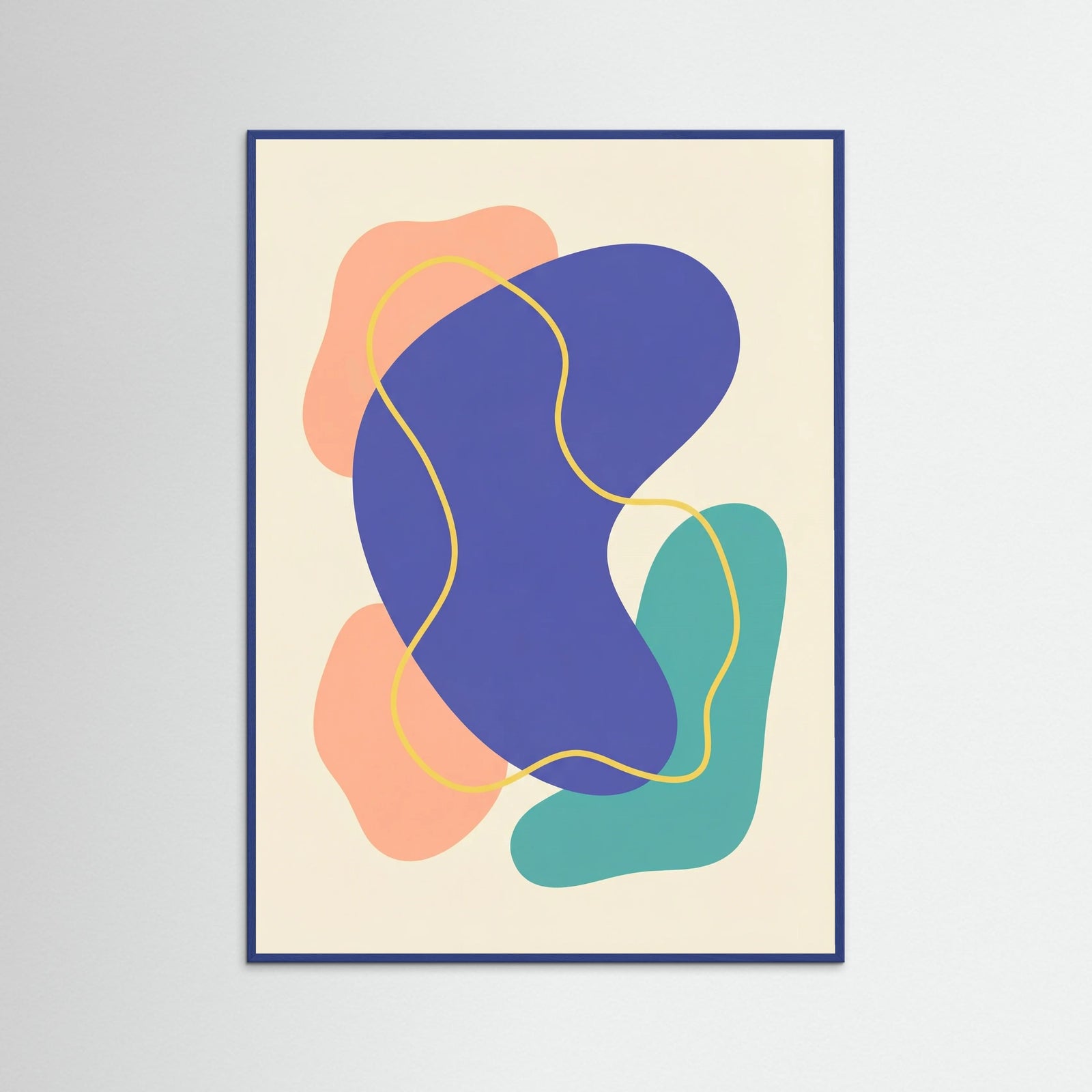 Blue Wood Fluid Shapes Dance