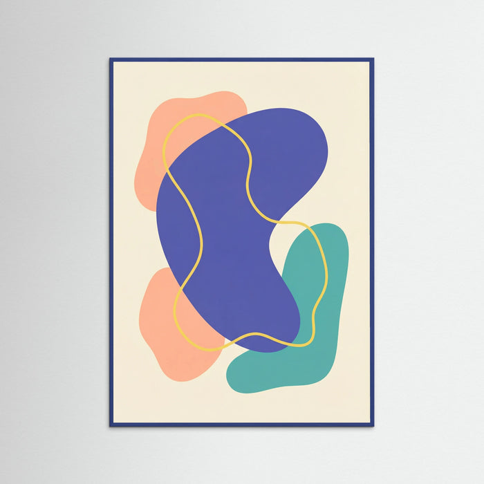 Blue Wood Fluid Shapes Dance