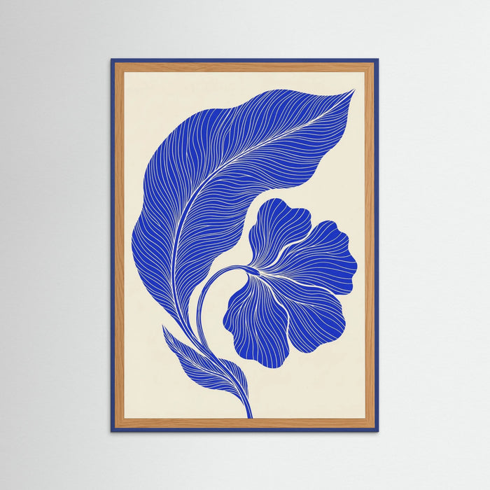 Blue Wood Fluid Silhouette