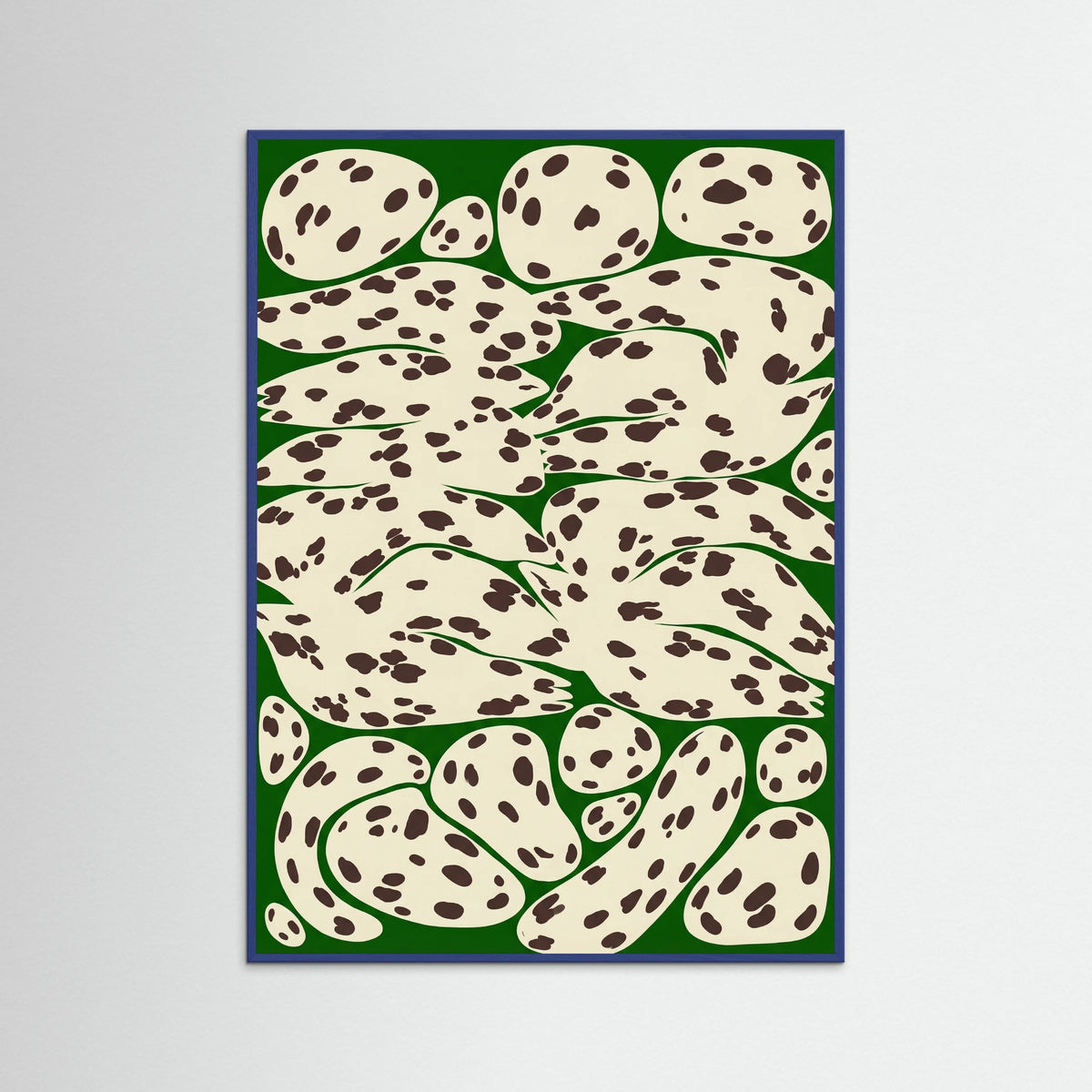 Blue Wood Fluid Spot Pattern