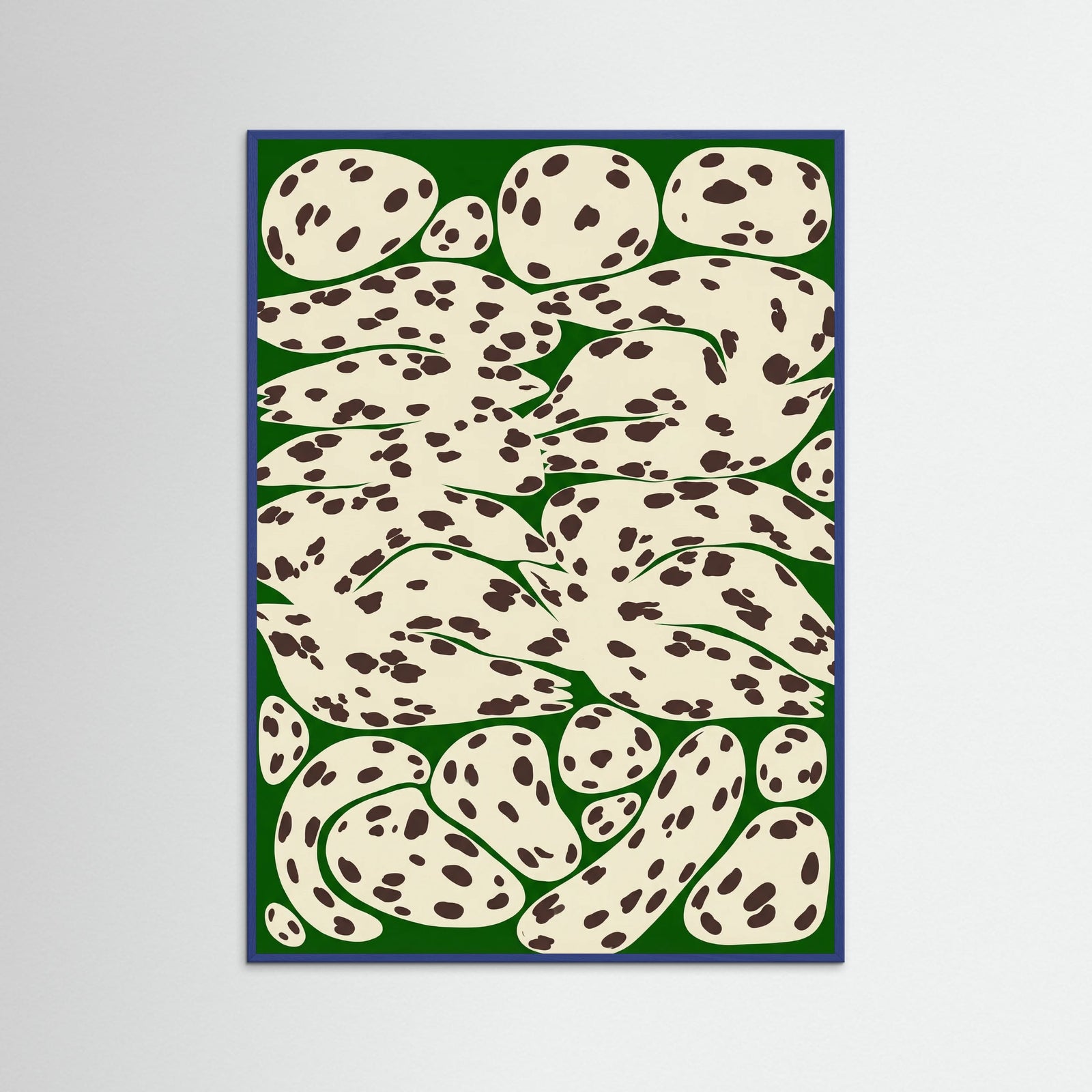 Blue Wood Fluid Spot Pattern