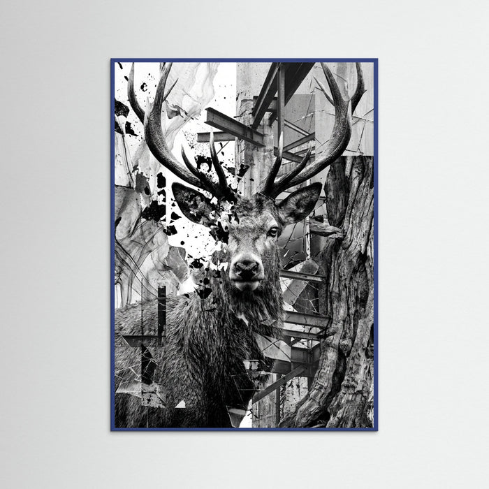 Blue Wood Fractured Gaze