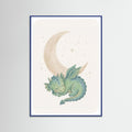Blue Wood Friendly Dino Moon