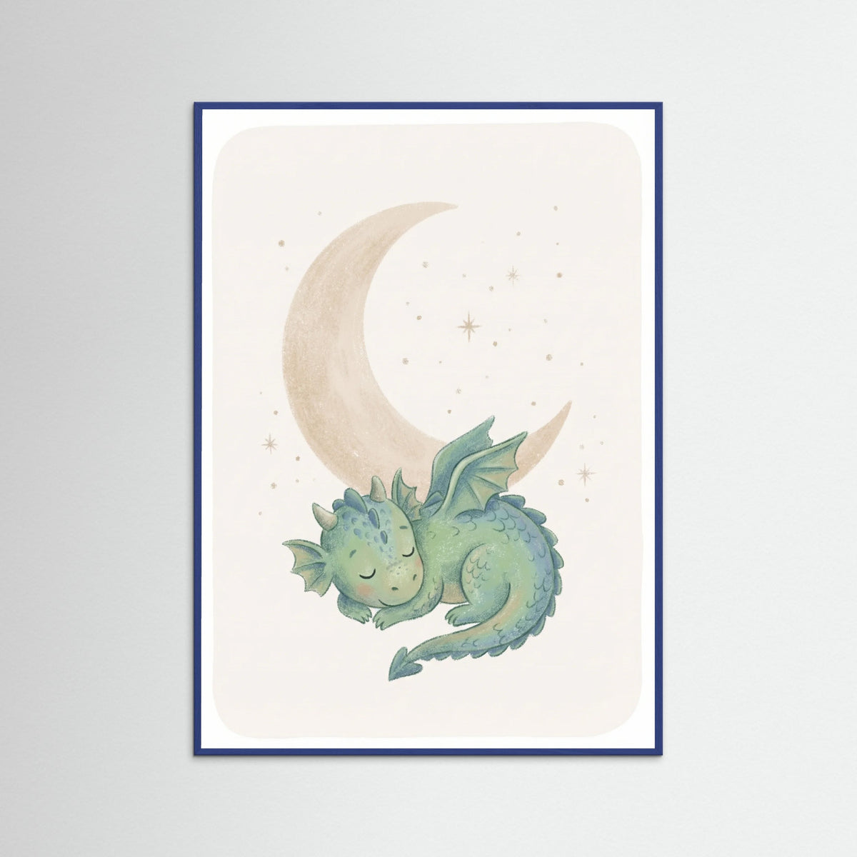 Blue Wood Friendly Dino Moon