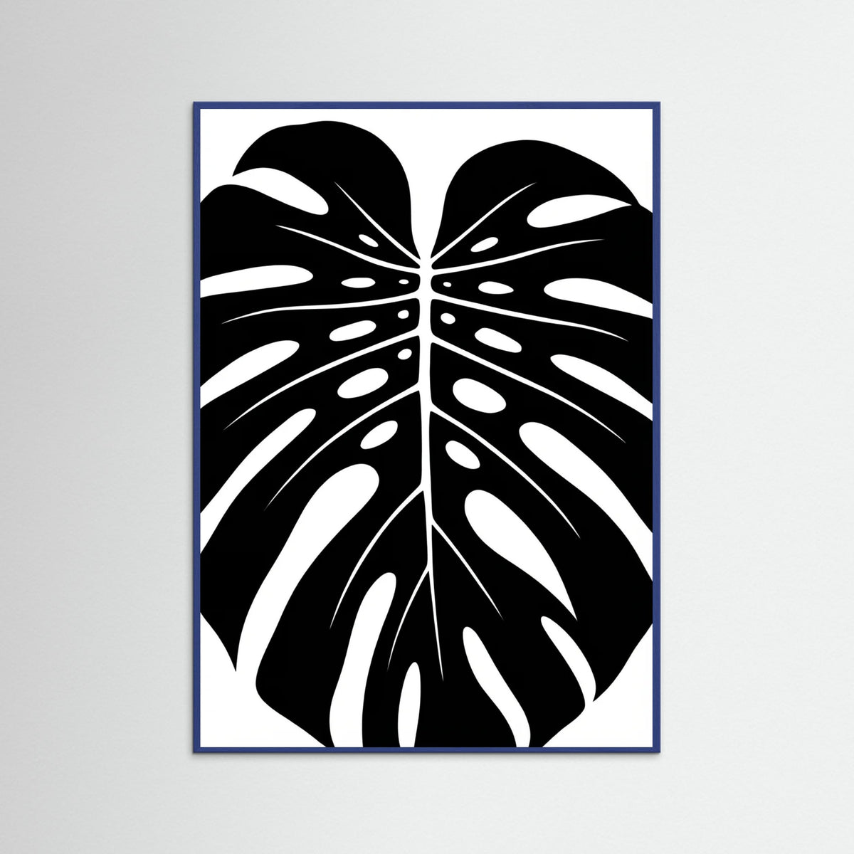 Blue Wood Frond Silhouettes