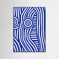 Front Blue and White Striped Nude Poster – poster and art print
