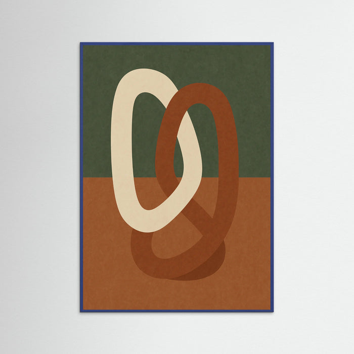 Blue Wood Geometric Abstract Shapes