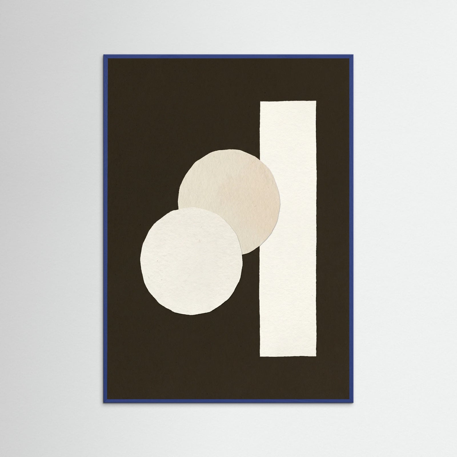 Blue Wood Geometric Abstraction